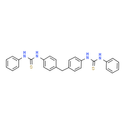 1,1'-(methanediyldibenzene-4,1-diyl)bis[3-phenyl(thiourea)] structure