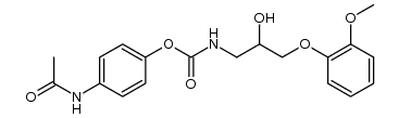 4-acetamidophenyl N-[3-(2-methoxyphenoxy)-2-hydroxypropyl]carbamate Structure
