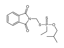 2-[[[(2-Methylpropoxy)ethylphosphinothioyl]thio]methyl]-1H-isoindole-1,3(2H)-dione结构式