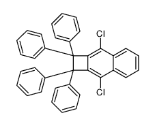 3,8-dichloro-1,1,2,2-tetraphenylcyclobuta[b]naphthalene结构式