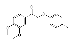 1-(3,4-dimethoxyphenyl)-2-(4-methylphenyl)sulfanylpropan-1-one Structure