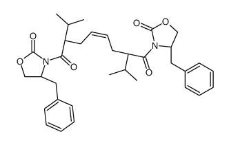 (E,2S,7S)-1,8-bis[(4S)-4-benzyl-2-oxo-1,3-oxazolidin-3-yl]-2,7-di(propan-2-yl)oct-4-ene-1,8-dione Structure
