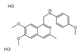 N-[(6,7-dimethoxy-3-methylisoquinolin-1-yl)methyl]-4-methoxyaniline,dihydrochloride Structure