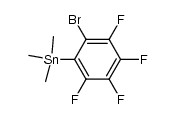 (2-bromo tetrafluoro phenyl) trimethyl stannane Structure
