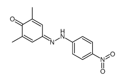 2,6-dimethyl-4-[(4-nitrophenyl)hydrazinylidene]cyclohexa-2,5-dien-1-one结构式