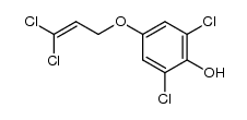 4-(3,3-dichloro-2-propenyloxy)-2,6-dichlorophenol结构式