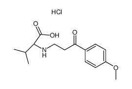 2-[3-(4-Methoxy-phenyl)-3-oxo-propylamino]-3-methyl-butyric acid; hydrochloride结构式