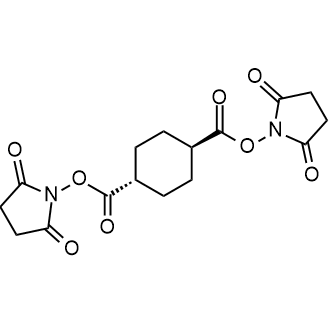 trans-Bis(2,5-dioxopyrrolidin-1-yl)cyclohexane-1,4-dicarboxylate Structure