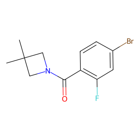 (4-Bromo-2-fluorophenyl)(3,3-dimethyl-1-azetidinyl)methanone结构式