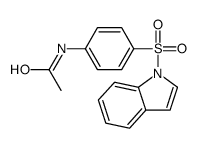 N-(4-indol-1-ylsulfonylphenyl)acetamide结构式