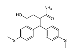 2-[bis(4-methylsulfanylphenyl)methylidene]-4-hydroxybutanamide结构式