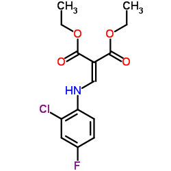 Diethyl {[(2-chloro-4-fluorophenyl)amino]methylene}malonate结构式