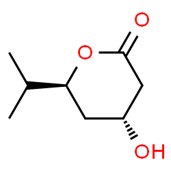 2H-Pyran-2-one,tetrahydro-4-hydroxy-6-(1-methylethyl)-,trans-(9CI) Structure