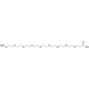 Aminooxy-PEG8-acid结构式