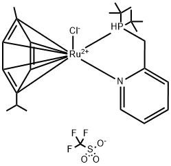 氯(p-伞花烃)[2-[(二-叔丁基膦基)甲基]吡啶]钌(II)三氟甲磺酸盐图片