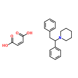 (±)-1-(1,2-二苯乙基)哌啶马来酸酯结构式