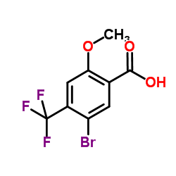 5-溴-2-甲氧基-4-(三氟甲基)-苯甲酸结构式