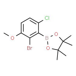 2-Bromo-6-chloro-3-methoxyphenylboronic acid pinacol ester结构式