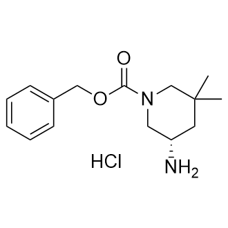 苄基(S)-5-氨基-3,3-二甲基哌啶-1-羧酸盐酸盐结构式