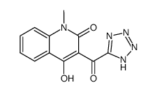 (4-Hydroxy-1-methyl-2-oxo-1,2-dihydroquinolin-3-yl) (Tetrazol-5-yl) Ketone结构式