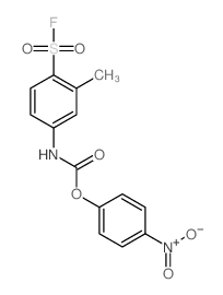 Carbanilic acid, 4-(fluorosulfonyl)-3-methyl-,p-nitrophenyl ester (8CI)结构式