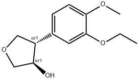 (3R,4S)-4-(3-ethoxy-4-methoxyphenyl)tetrahydrofuran-3-ol结构式