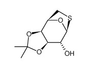 .beta.-D-Galactopyranose, 1,6-dideoxy-1,6-epithio-3,4-O-(1-methylethylidene)- Structure