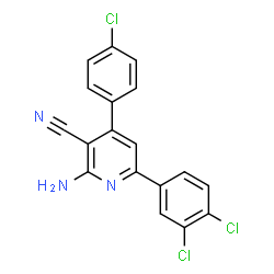 2-Amino-4-(4-chlorophenyl)-6-(3,4-dichlorophenyl)nicotinonitrile picture