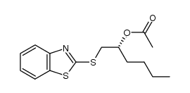 (R)-(-)-1-(benzothiazol-2-ylsulfanyl)-2-acetoxyhexane结构式