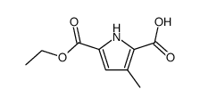 5-(ethoxycarbonyl)-3-methyl-1H-pyrrole-2-carboxylic acid结构式