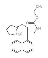 Carbamic acid,[2-methyl-2-(1-naphthalenyl)-4-(1-pyrrolidinyl)butyl]-, ethyl ester (9CI) Structure