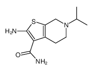 2-氨基-6-(丙-2-基)-4,5,6,7-四氢噻吩并[2,3-c]吡啶-3-甲酰胺结构式