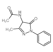 Acetamide,N-(4,5-dihydro-3-methyl-5-oxo-1-phenyl-1H-pyrazol-4-yl)-结构式
