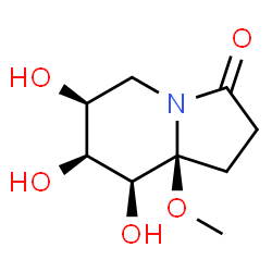 3(2H)-Indolizinone, hexahydro-6,7,8-trihydroxy-8a-methoxy-, (6S,7S,8S,8aS)- (9CI) structure