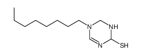 tetrahydro-5-octyl-1,3,5-triazine-2-thiol Structure