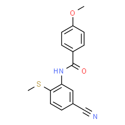 N-[5-CYANO-2-(METHYLSULFANYL)PHENYL]-4-METHOXYBENZENECARBOXAMIDE结构式