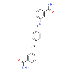 3,3'-[1,4-phenylenebis(methylylidenenitrilo)]dibenzamide structure