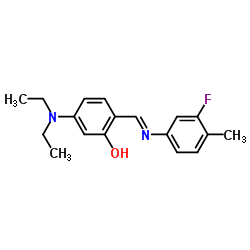 5-(Diethylamino)-2-{(E)-[(3-fluoro-4-methylphenyl)imino]methyl}phenol结构式