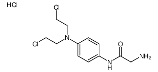 [4-[(2-aminoacetyl)amino]phenyl]-bis(2-chloroethyl)azanium,chloride结构式