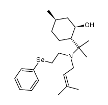 8-amino-N-phenylselenoethyl-N-prenylmenthol结构式