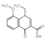 1-Ethyl-8-methoxy-4-oxo-1,4-dihydro-3-quinolinecarboxylic acid结构式