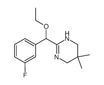 3,4,5,6-Tetrahydro-5,5-dimethyl-2-(α-ethoxy-3-fluorobenzyl)pyrimidine结构式