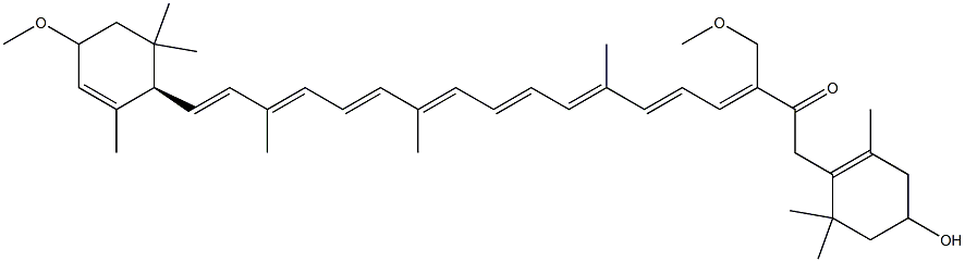 7,8-Dihydro-3-hydroxy-3',19-dimethoxy-8-oxo-β,ε-carotene structure