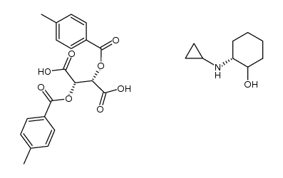 (R)-2-cyclopropylaminocyclohexanol di-p-toluoyl-D-tartrate结构式