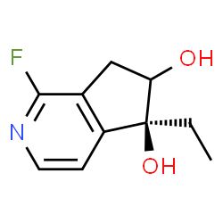 5H-Cyclopenta[c]pyridine-5,6-diol,5-ethyl-1-fluoro-6,7-dihydro-,(5S)-(9CI)结构式