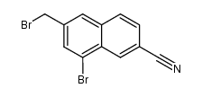 8-bromo-6-(bromomethyl)-2-naphthonitrile结构式