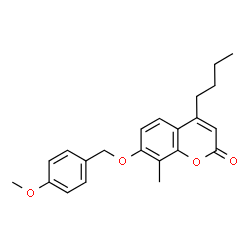 4-butyl-7-[(4-methoxyphenyl)methoxy]-8-methylchromen-2-one structure