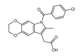 [6-(4-Chloro-benzoyl)-7-methyl-2,3-dihydro-6H-[1,4]dioxino[2,3-f]indol-8-yl]-acetic acid结构式