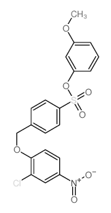 2-chloro-1-[[4-(3-methoxyphenoxy)sulfonylphenyl]methoxy]-4-nitro-benzene structure