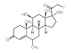 (8S,9S,10R,11S,13S,14S,17R)-17-(2-fluoroacetyl)-11,17-dihydroxy-6,10,13-trimethyl-2,6,7,8,9,11,12,14,15,16-decahydro-1H-cyclopenta[a]phenanthren-3-one结构式